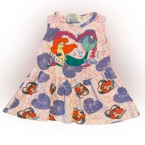Rare Vintage 90’s Disney The Little Mermaid Sleeveless Dress 2T